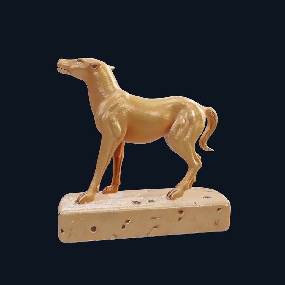 Detailed Animal Statuette Design model pack