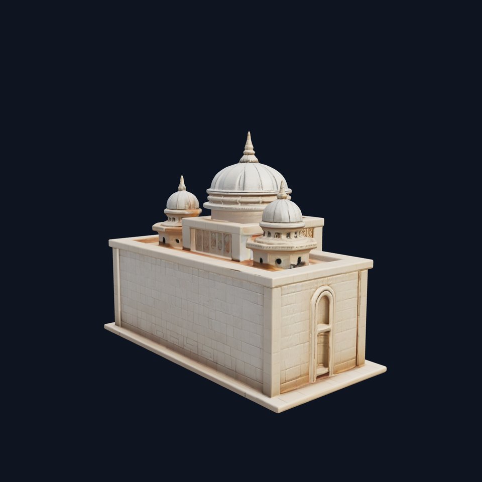 Grand Mosque Architecture Stone Surface Model Pack