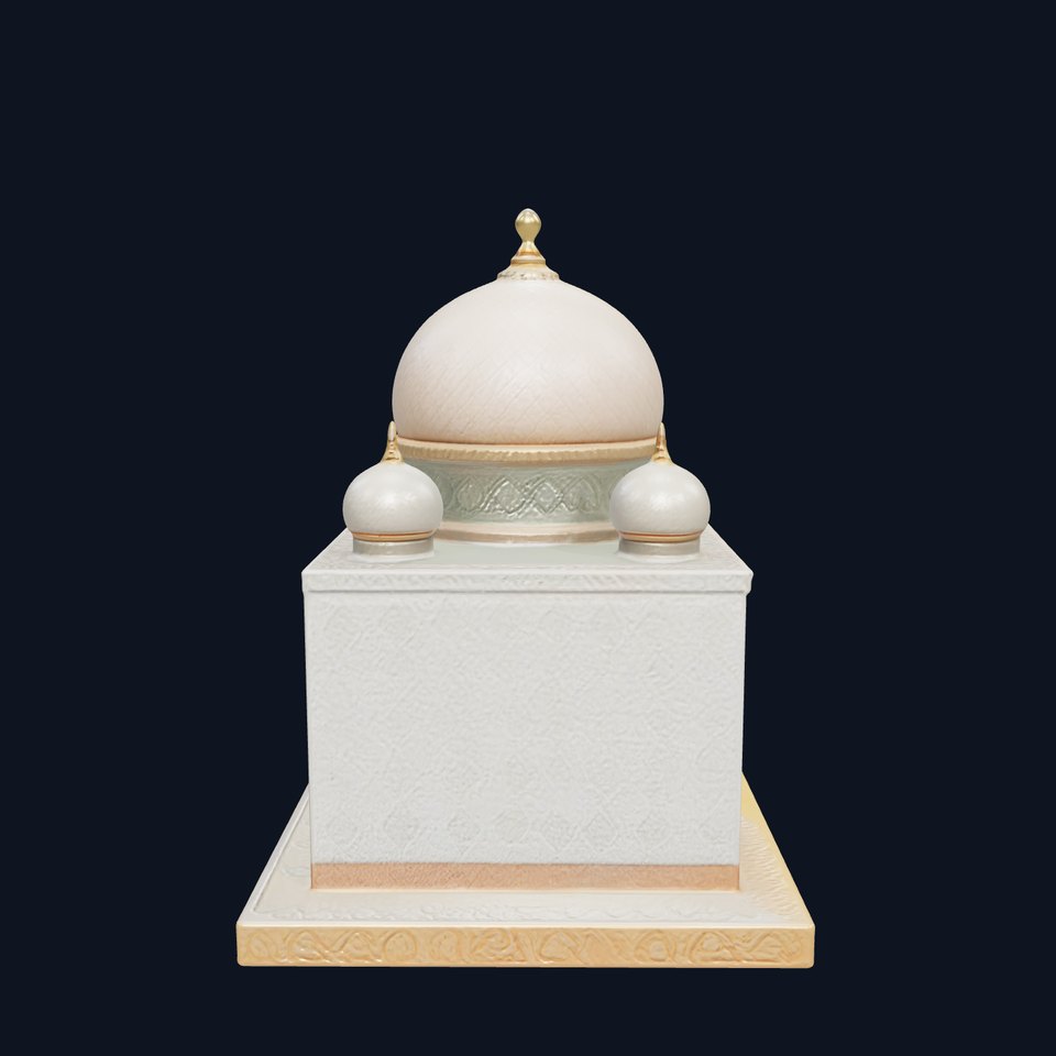 Symmetrical Mosque with Crescent Moon model pack