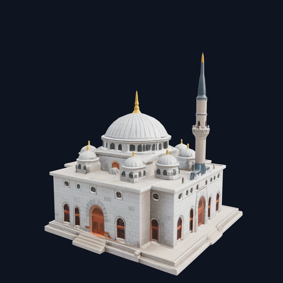 Stone Mosque Architectural model pack