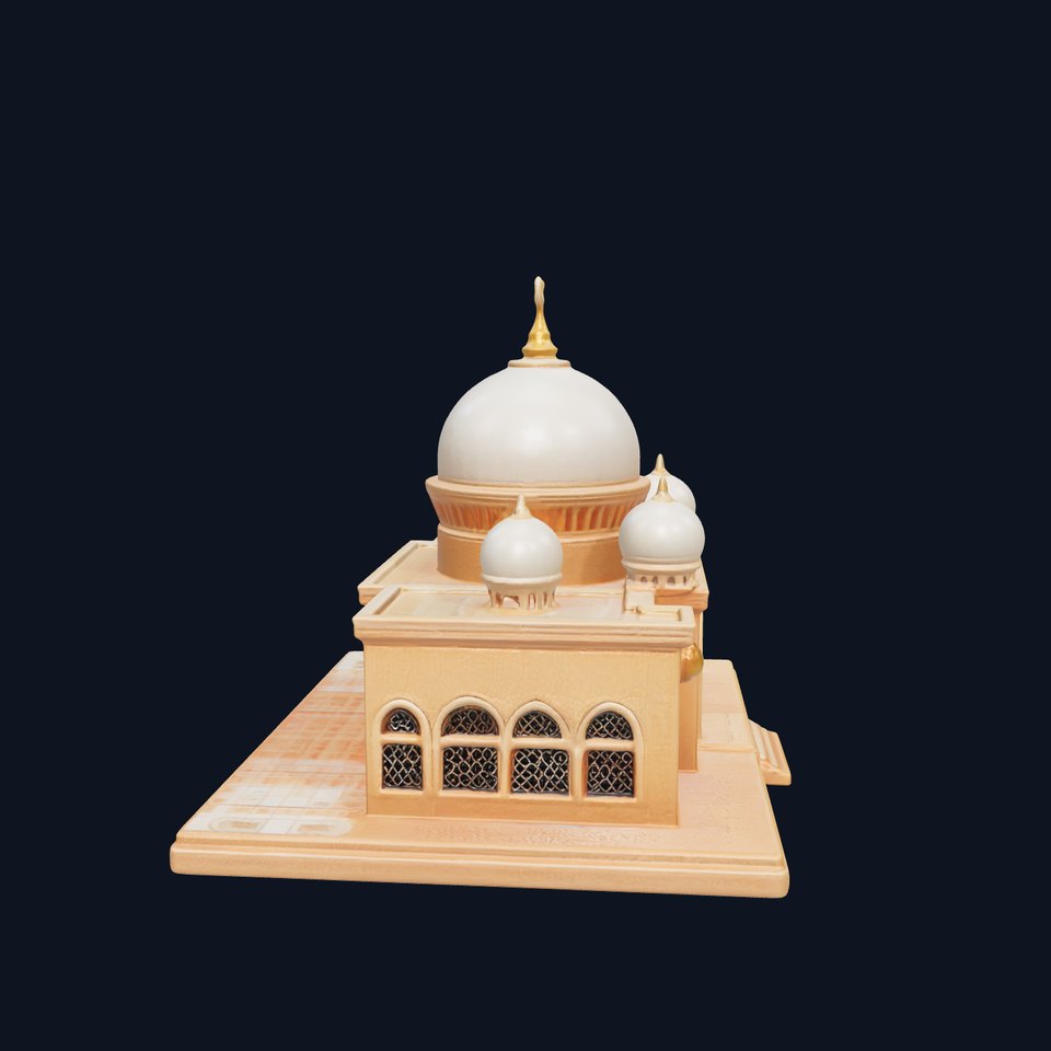 Stylized Mosque Dome Crescent model pack