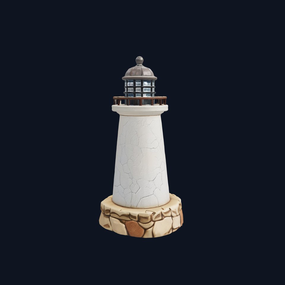 Cracked Lighthouse Architectural Detail model pack