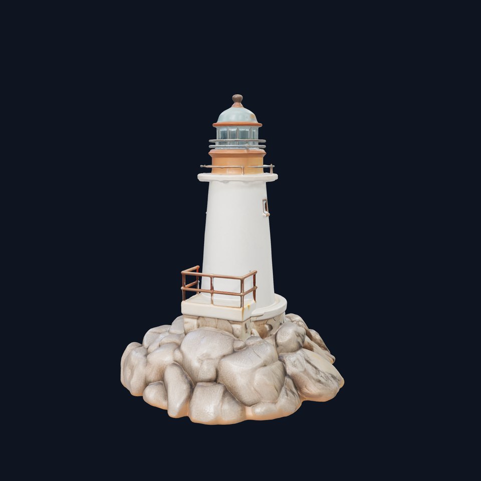 Rustic Lighthouse Coastal Scene model pack