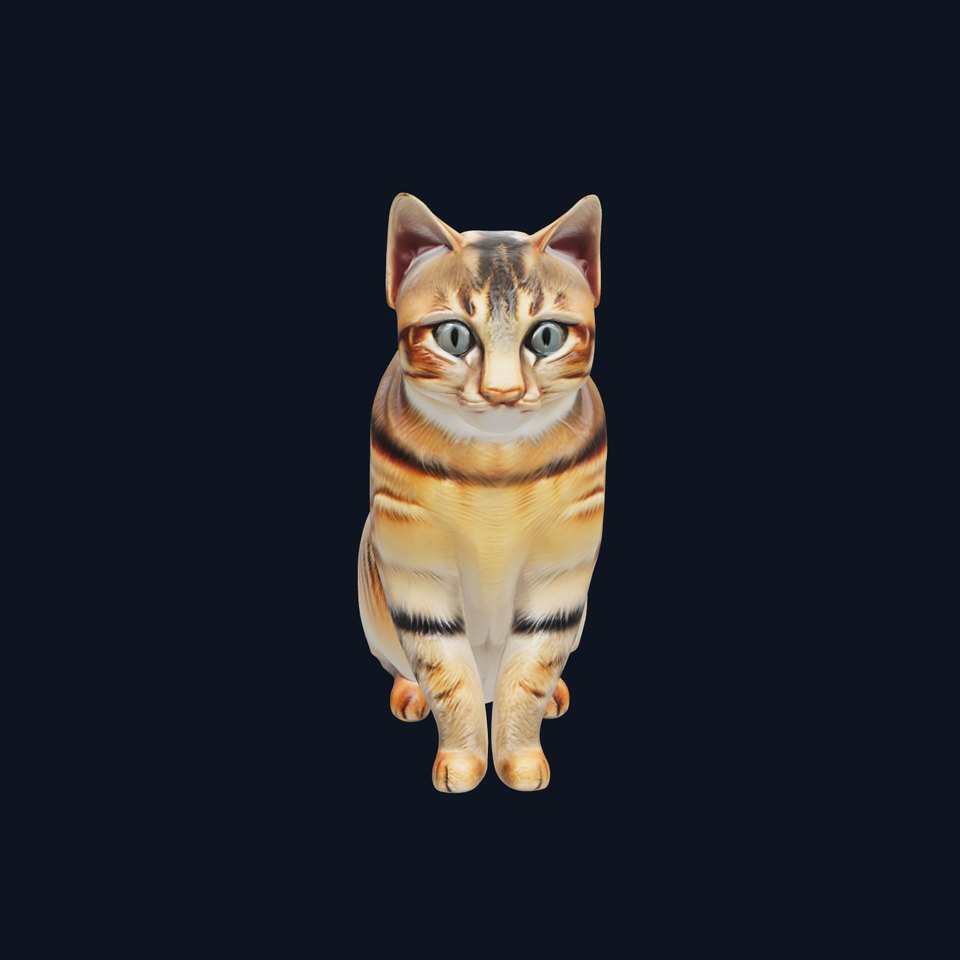 Realistic Domestic Cat 3D Model Pack