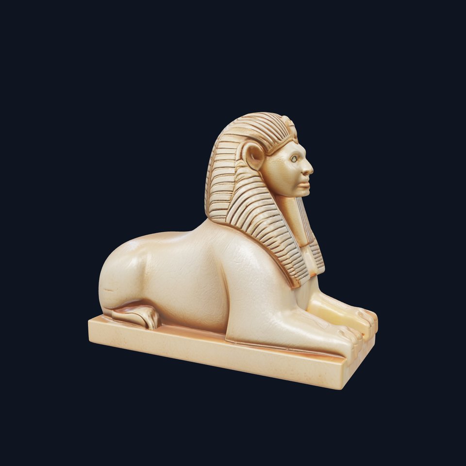 Noble Egyptian Sphinx Statue model pack