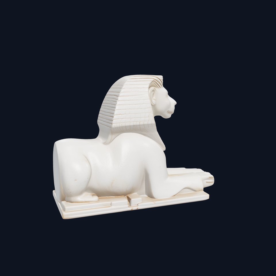 Noble Egyptian Sphinx Statue 3D model pack