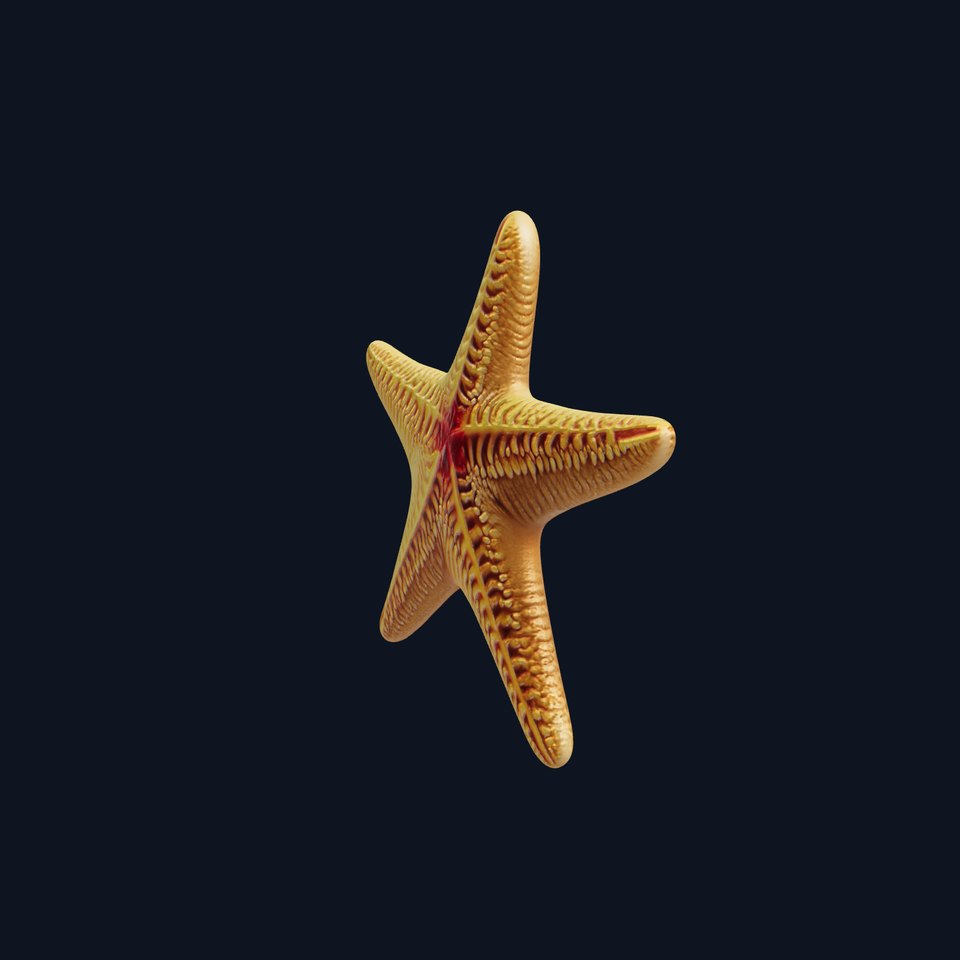 Textured Starfish Marine Creatures model pack