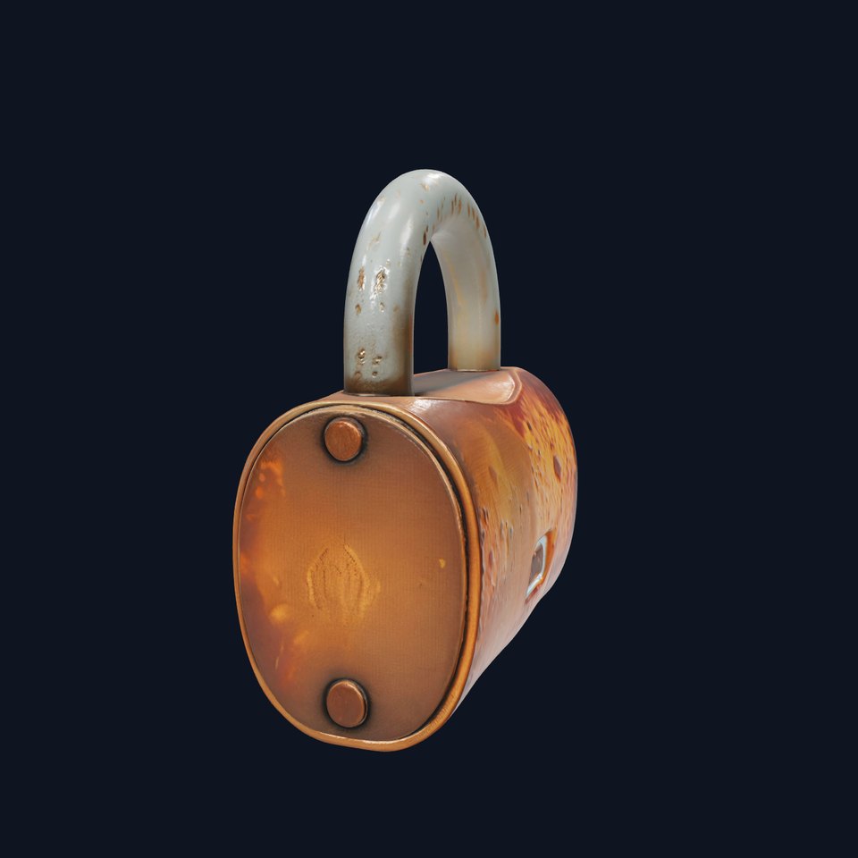 Rusted Metal Lock 3D Model Pack
