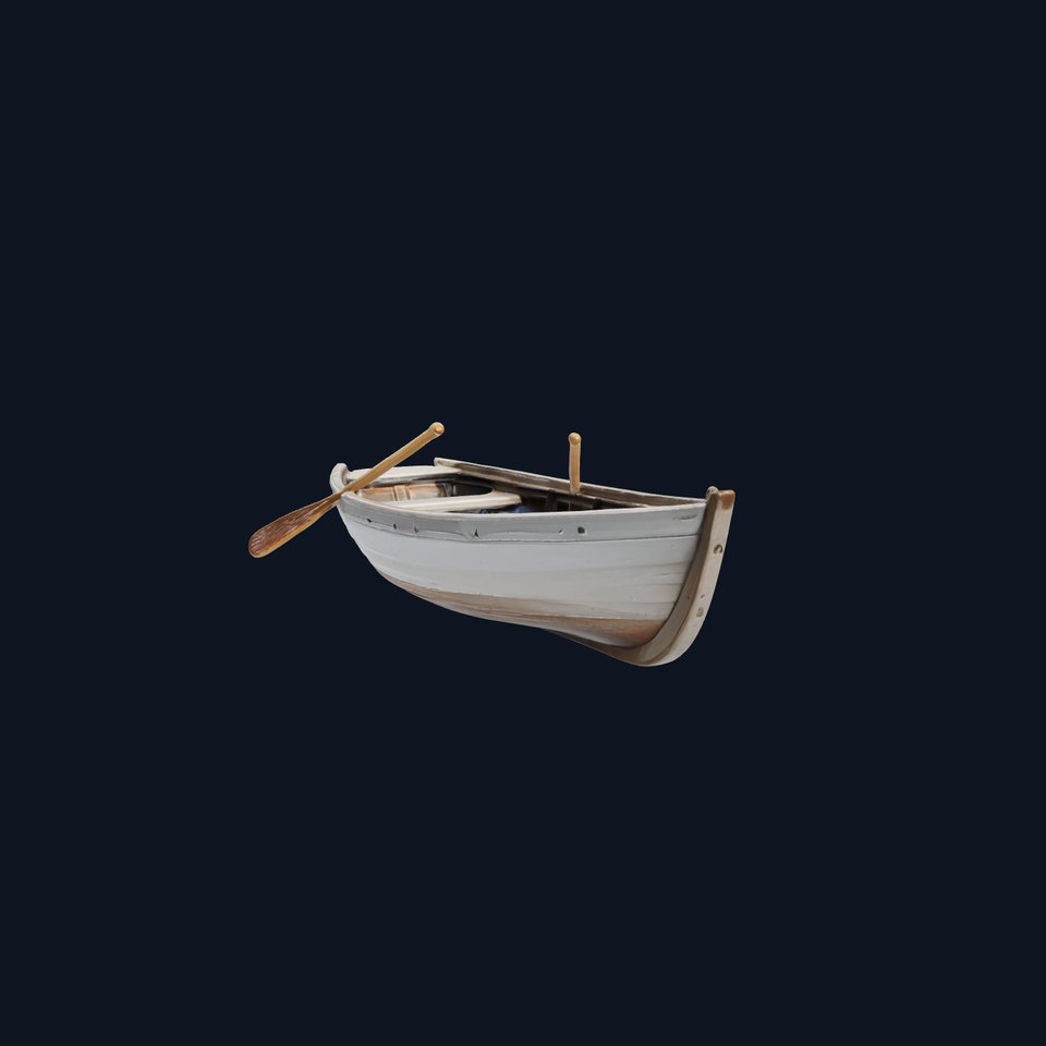 Weathered Wooden Rowboat model pack
