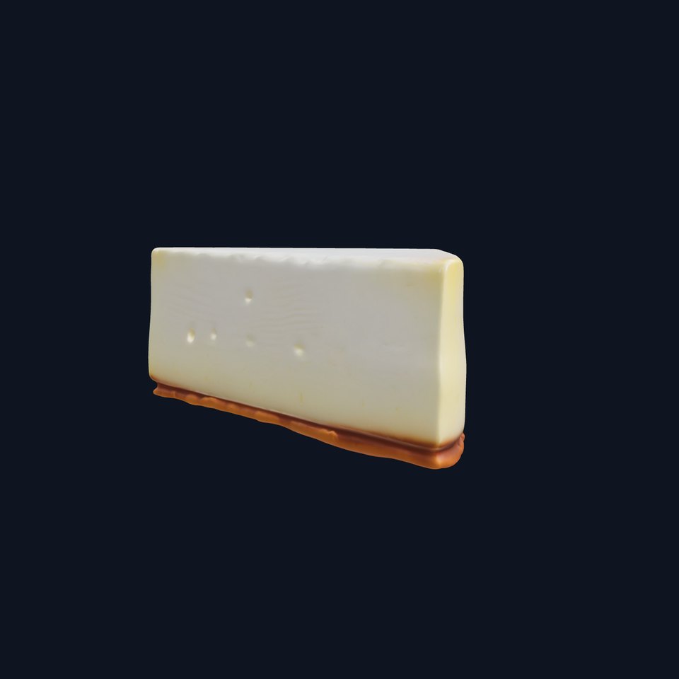 Japanese Cheesecake Dessert Sculpture model pack