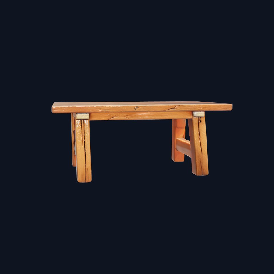 Rustic Wooden Gathering Table model pack