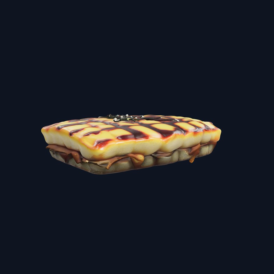 Okonomiyaki Savory Pancake Iron Plate model pack