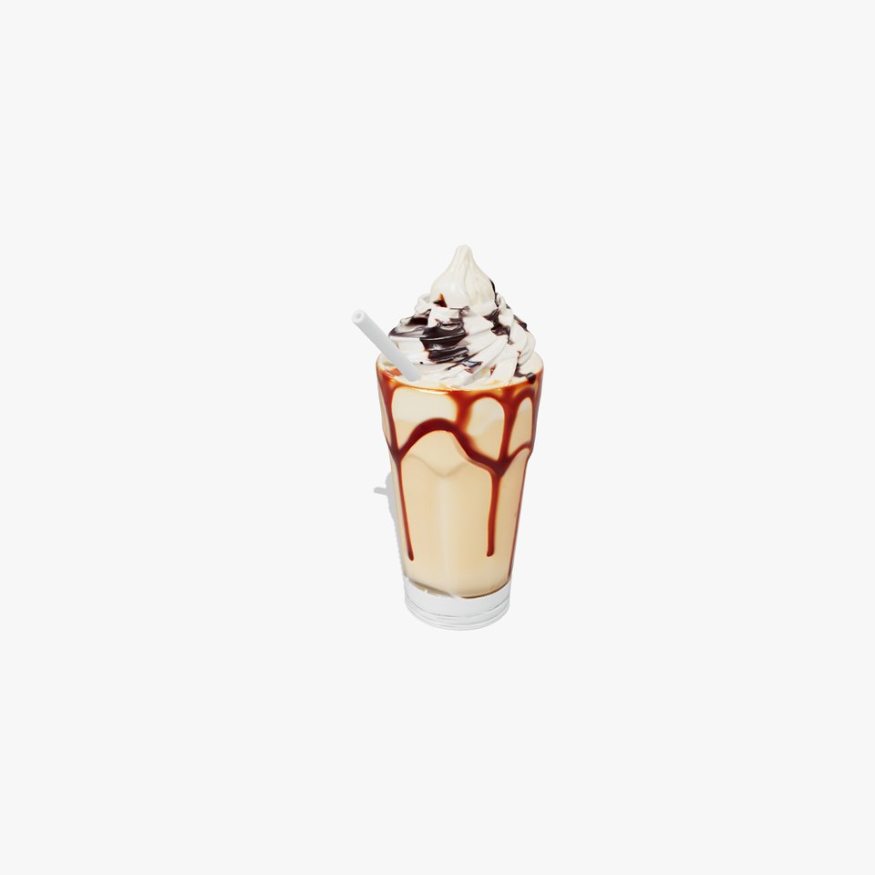 Realistic Iced Cappuccino Freddo Model Pack