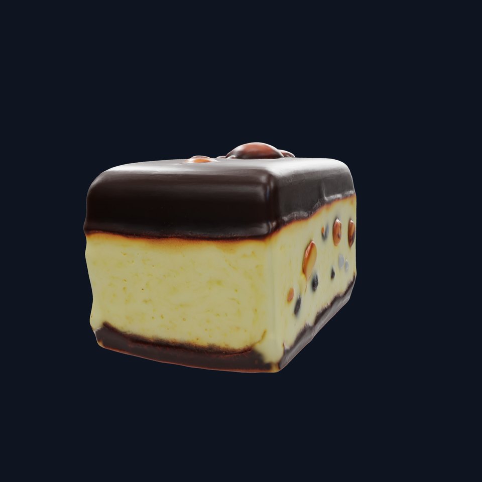 Luxury Chocolate Almond Ice Cream Bar model pack