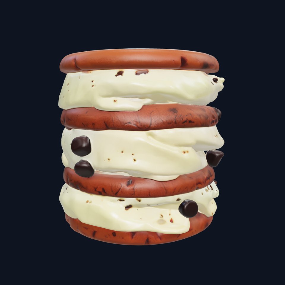 Ice Cream Sandwich Model Pack with Detailed Textures