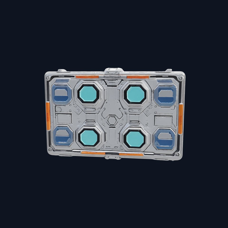 Futuristic Space Station Wall Module model pack