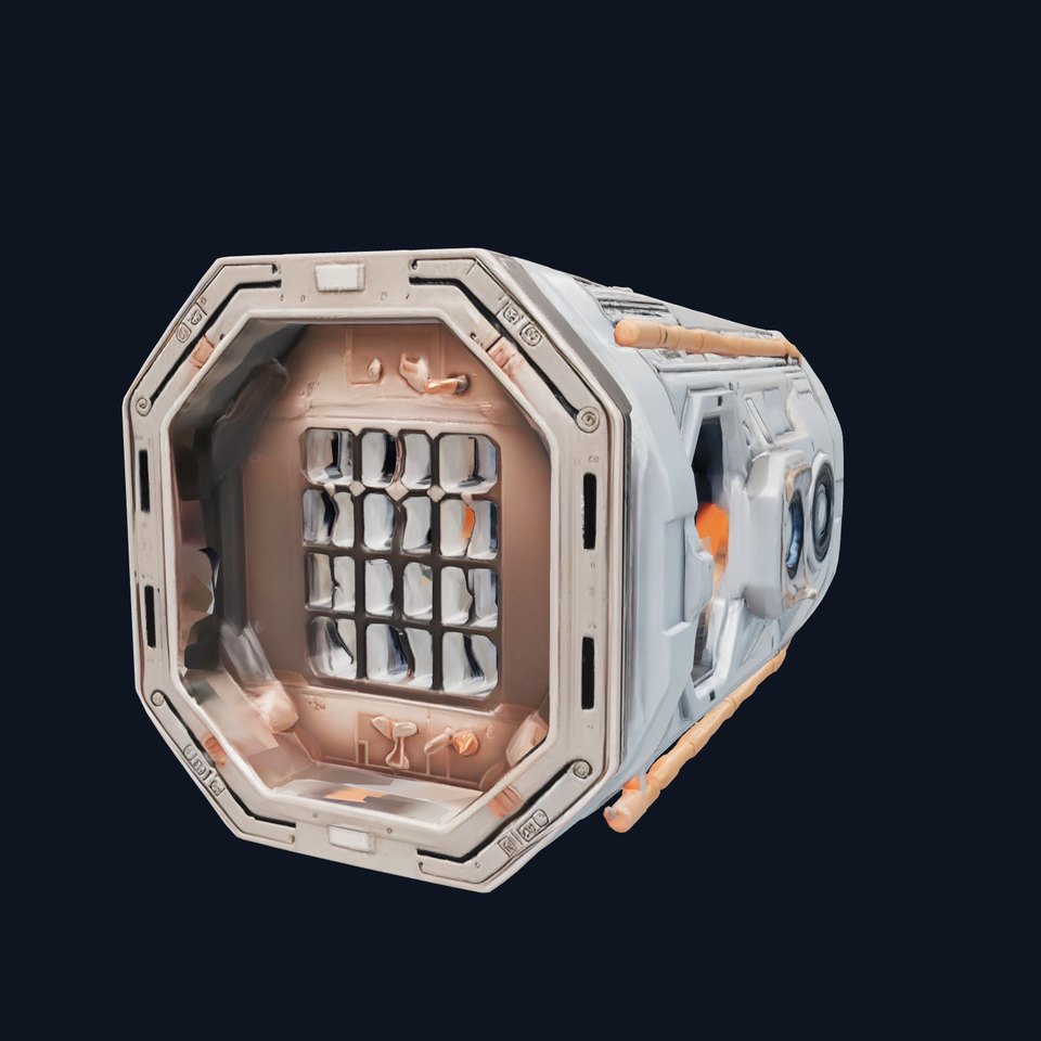 Nuclear Spaceship Wall Segment model pack