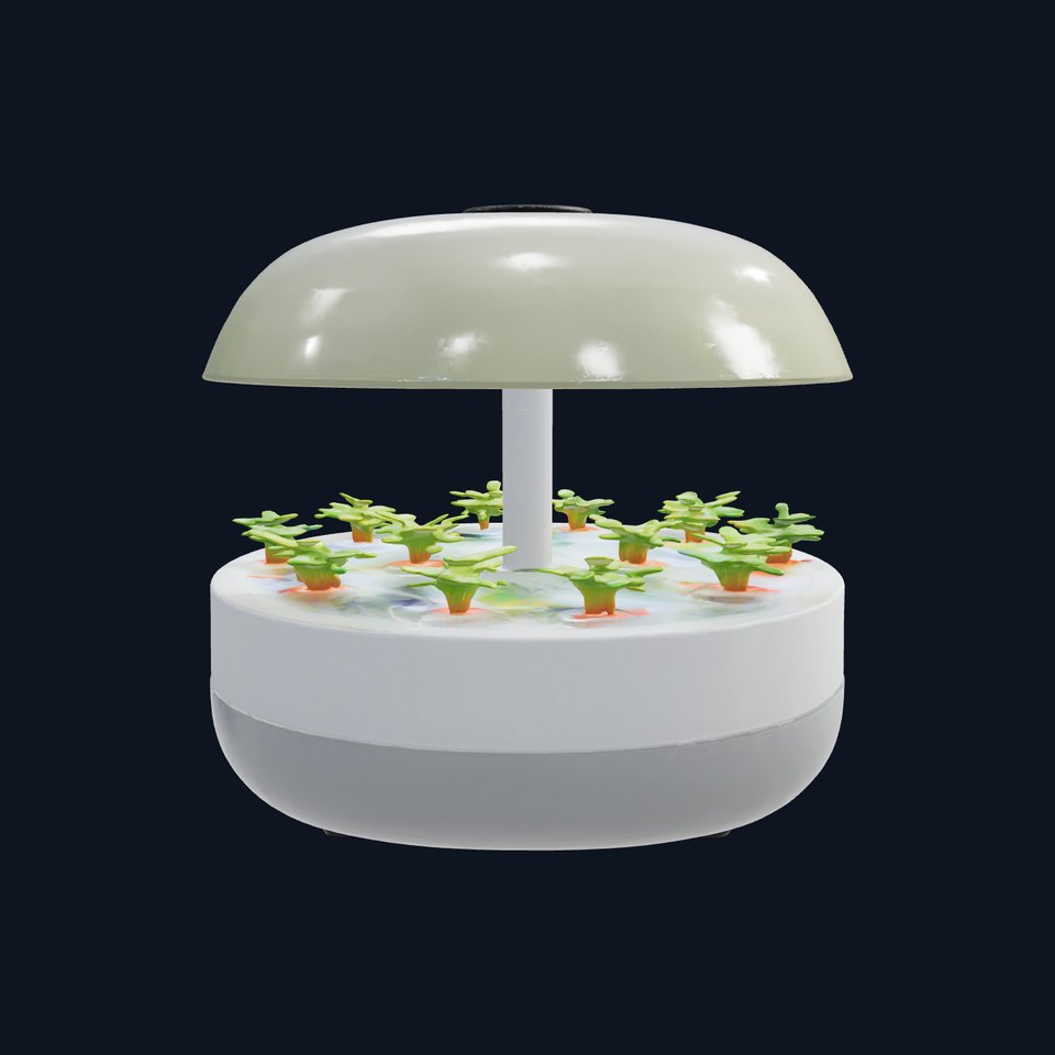 Modern Spiral Plant Holder Glass Cover model pack