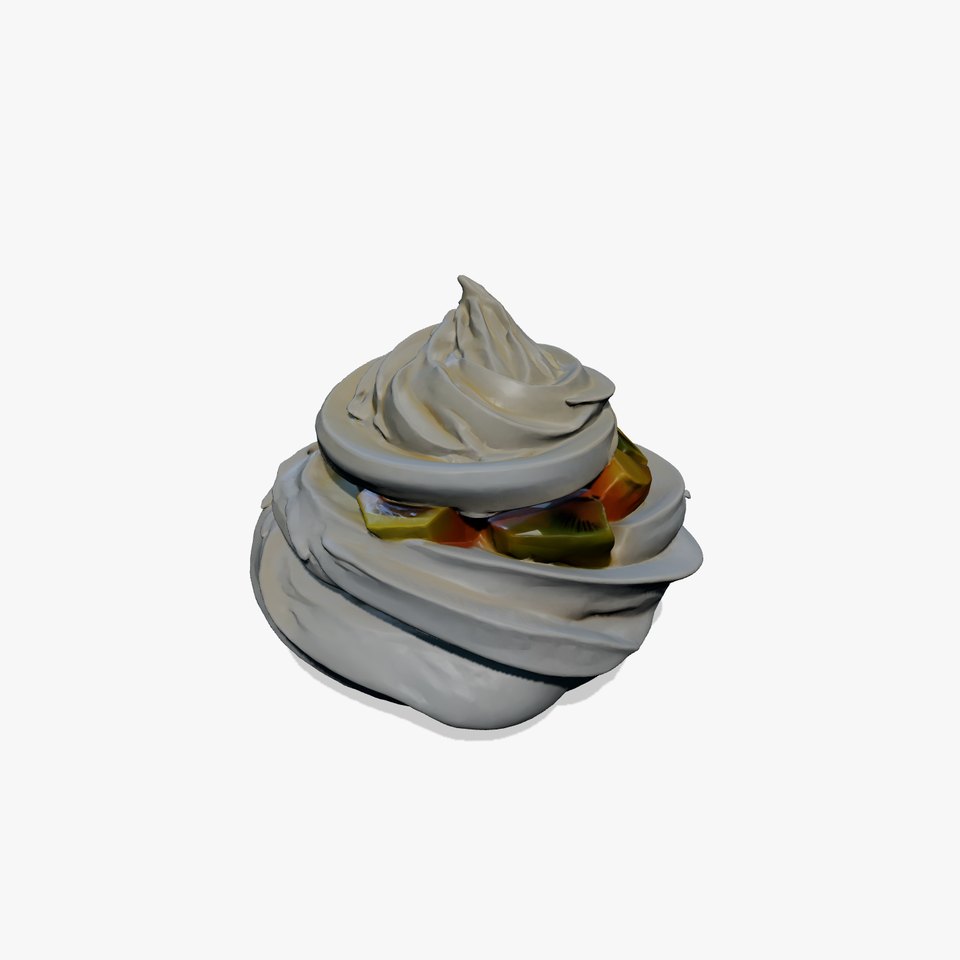 Elegant Kiwi Passion Pavlova model pack