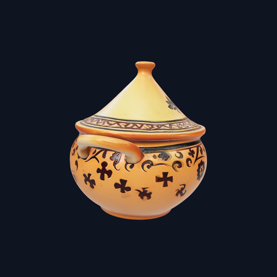 Rustic Stoneware Tajine Pot Model Pack
