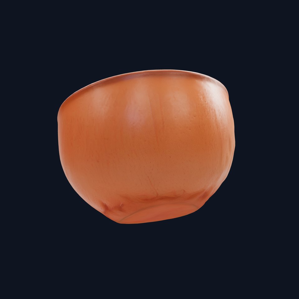 Pozole Soup Rustic Clay Bowl Model Pack