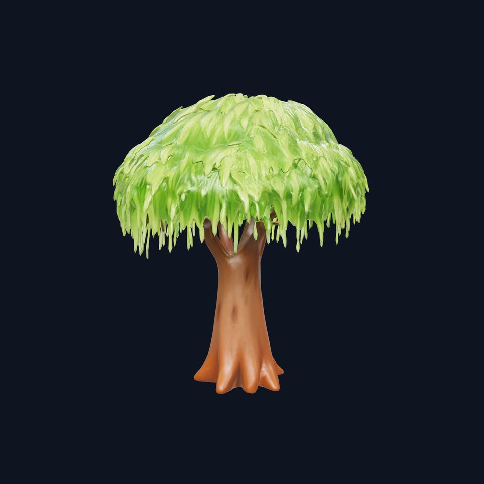 Animated Willow Tree Model Pack with Flowing Form and Smooth Texture