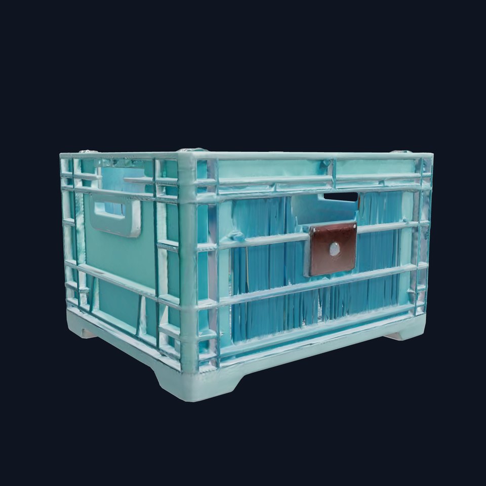 Storage Crate with Smart Lock Model Pack