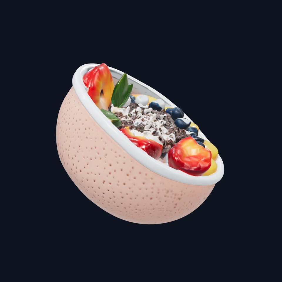 Colorful Smoothie Bowl Breakfast model pack