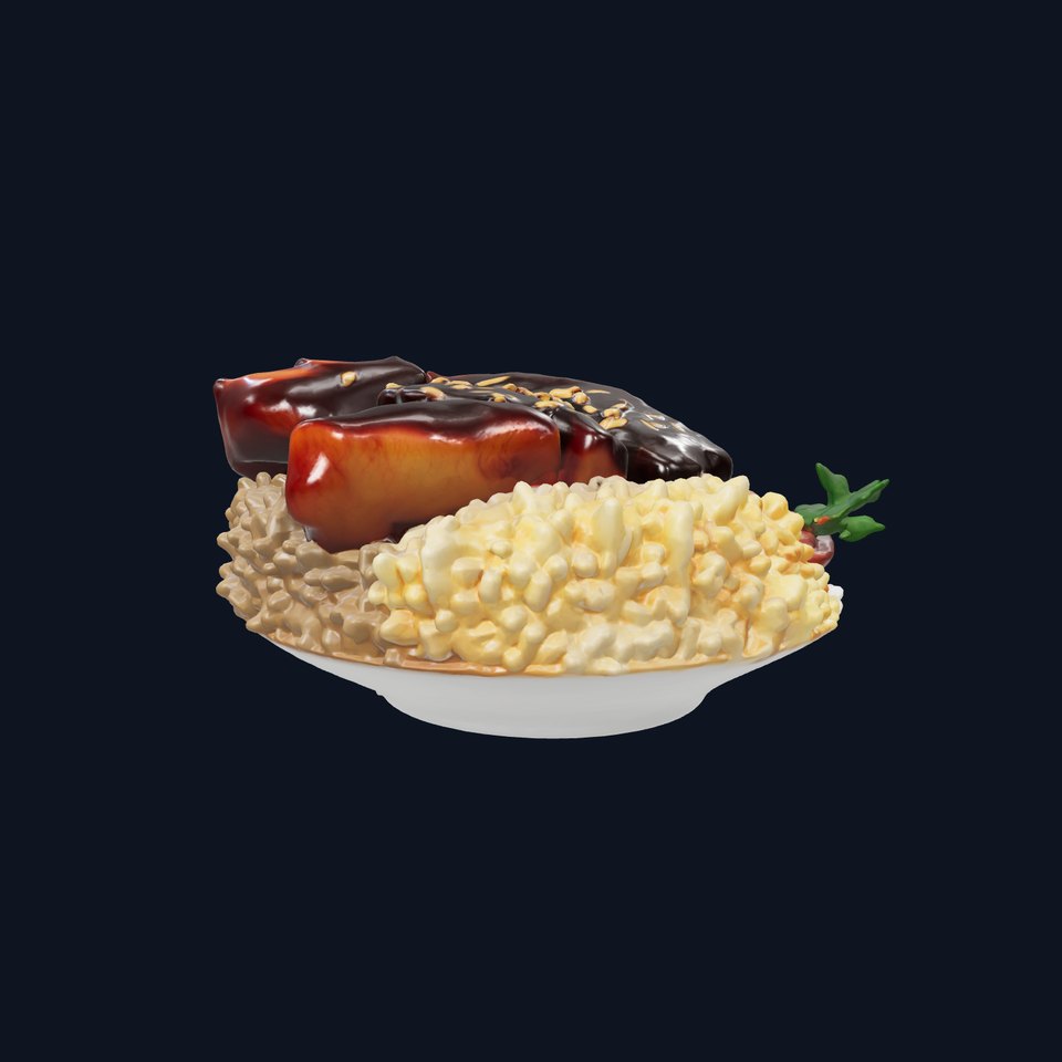 Mole Poblano Plate with Chicken and Sides model pack