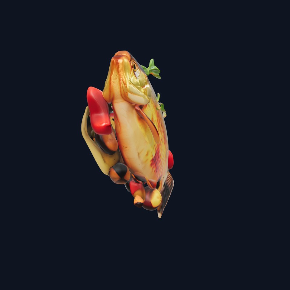 Baked Trout Dish with Vegetables model pack