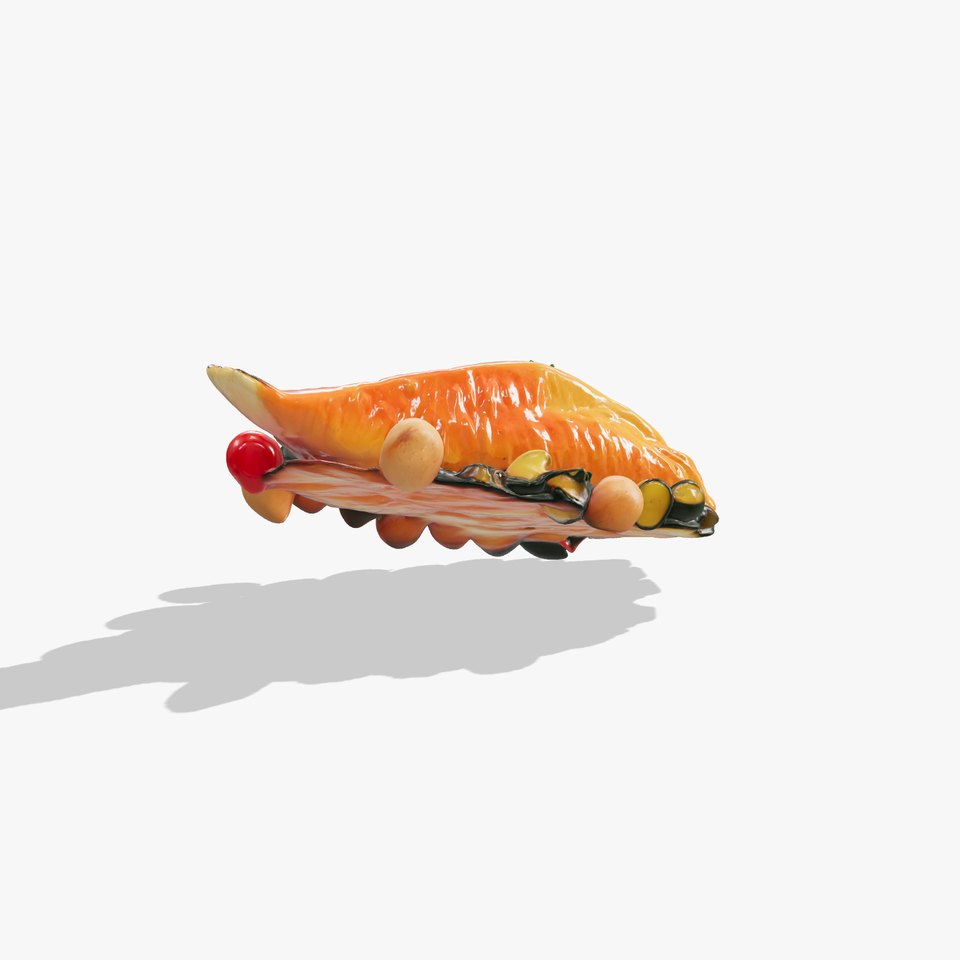 Whole Baked Salmon Platter Model Pack