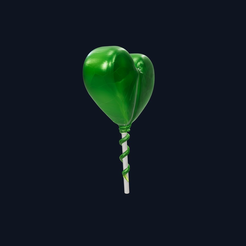 Garden Heart Lollipop Nature Inspired model pack