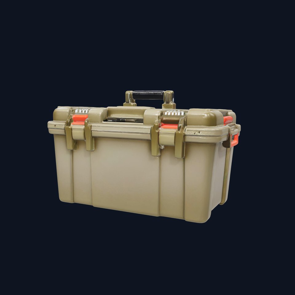 Olive Green Tool Storage Box model pack
