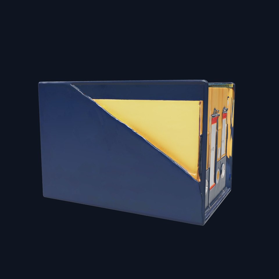 Versatile Navy Blue File Storage Box Model Pack