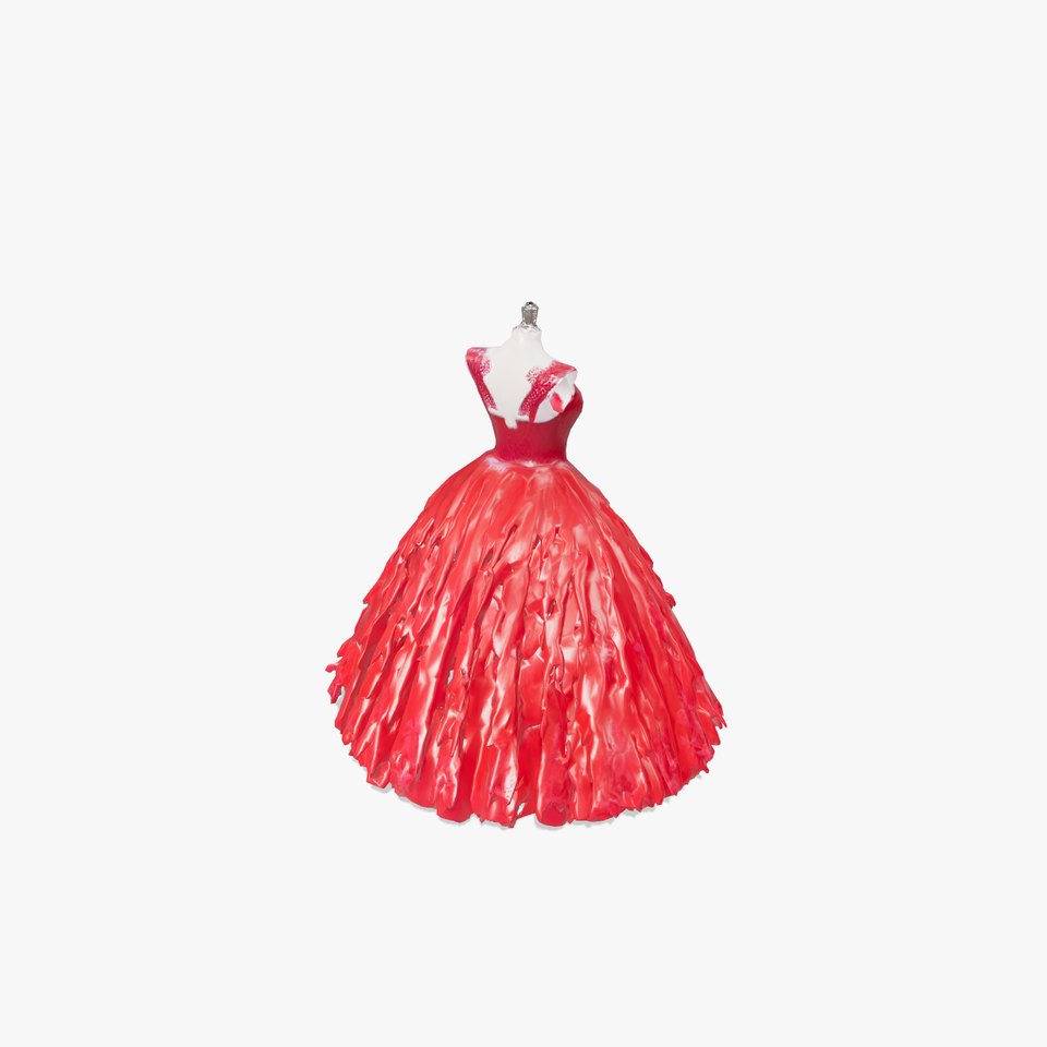 Elegant Ball Gown Deep Red Model Pack