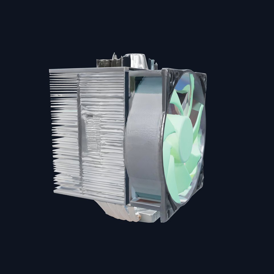 Adaptive CPU Cooler Model Pack with Minimalistic Fan Design