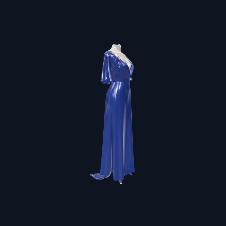 Elegant Evening Gown Mannequin Model Pack