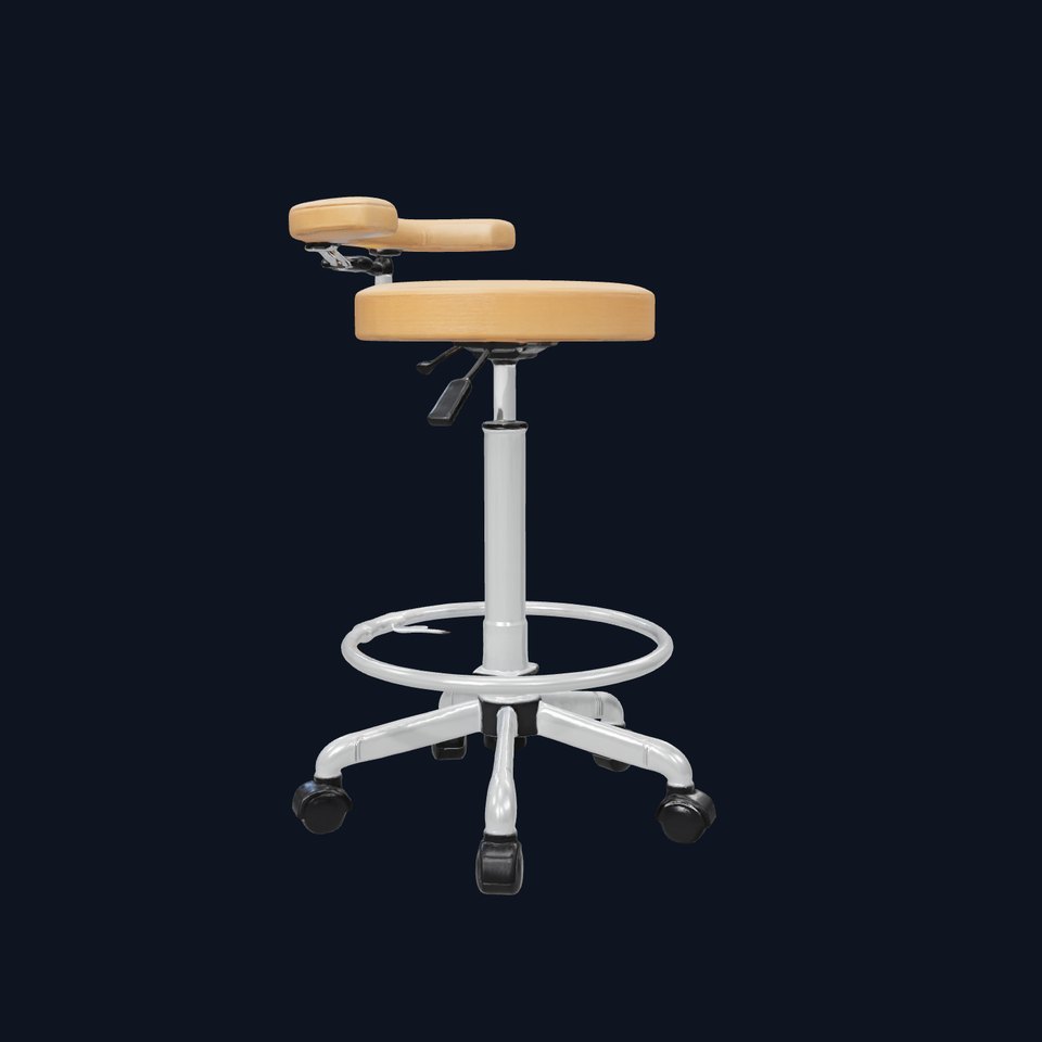 Adjustable Studio Stool with Cushions model pack