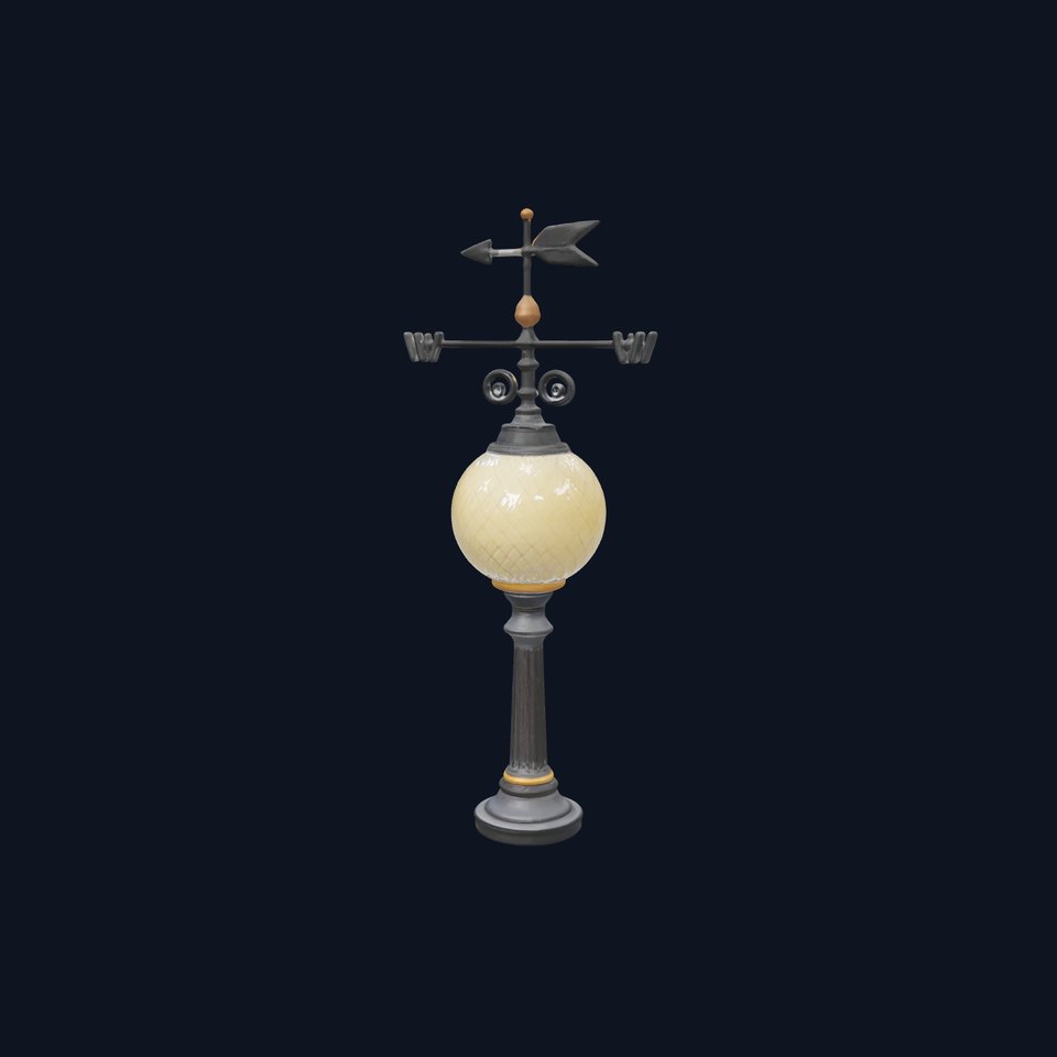 Weather Vane Street Lamp Decorative Model Pack