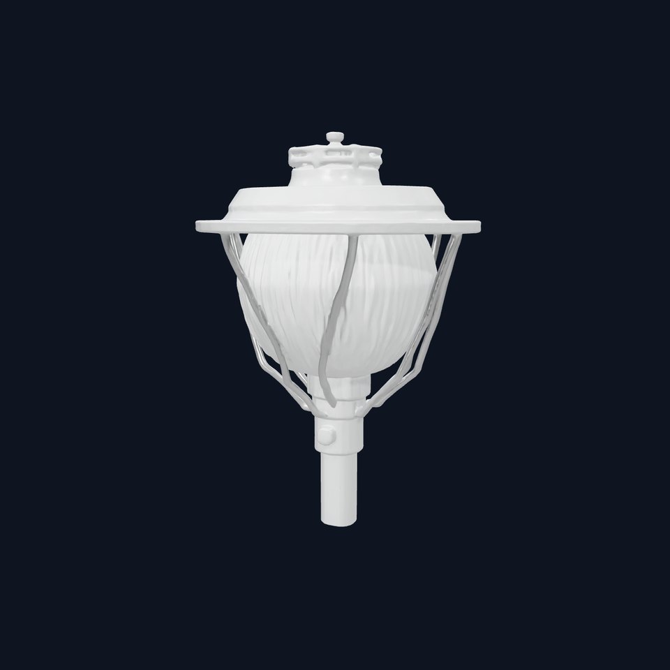 Art Deco Street Light Chrome Design model pack