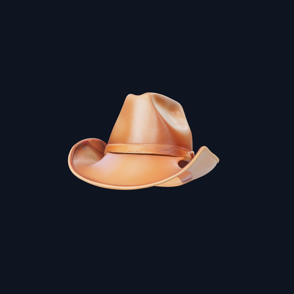 Cowboy Hat High Crown Leather Texture Model Pack