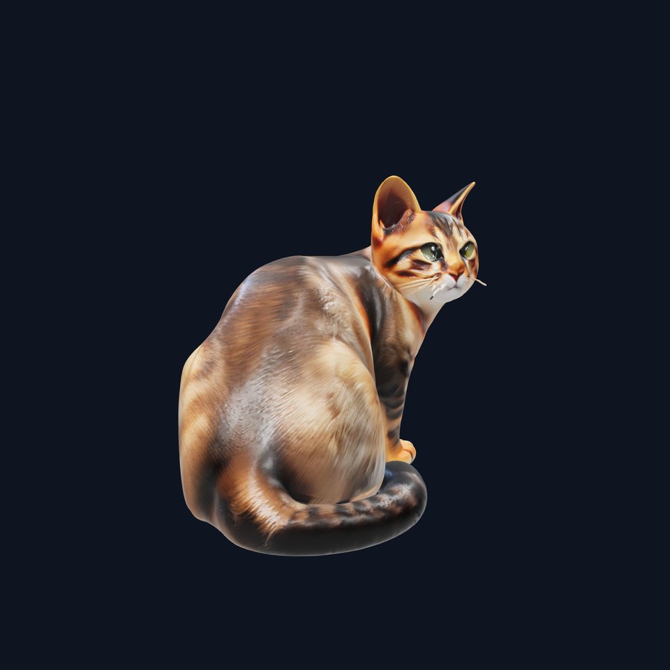 Realistic Bengal Cat 3D Model Pack