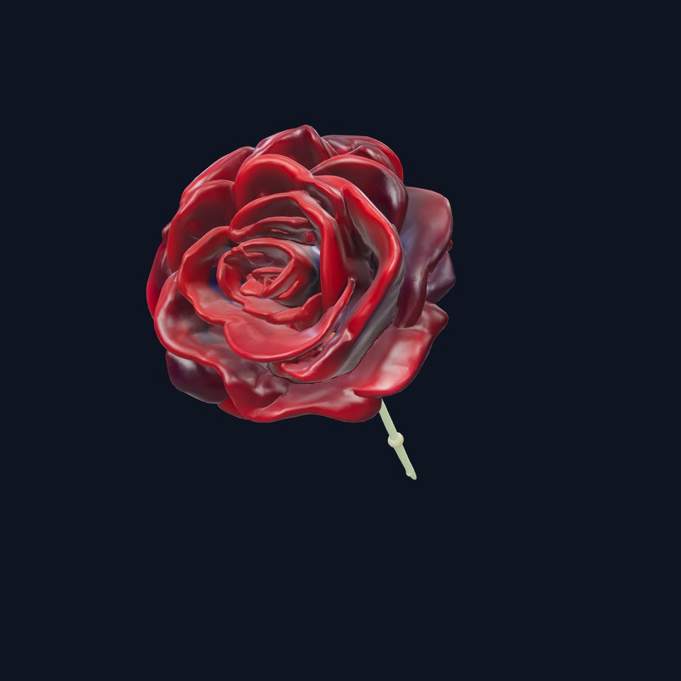 Black Rose Dark Petals 3D Model Pack