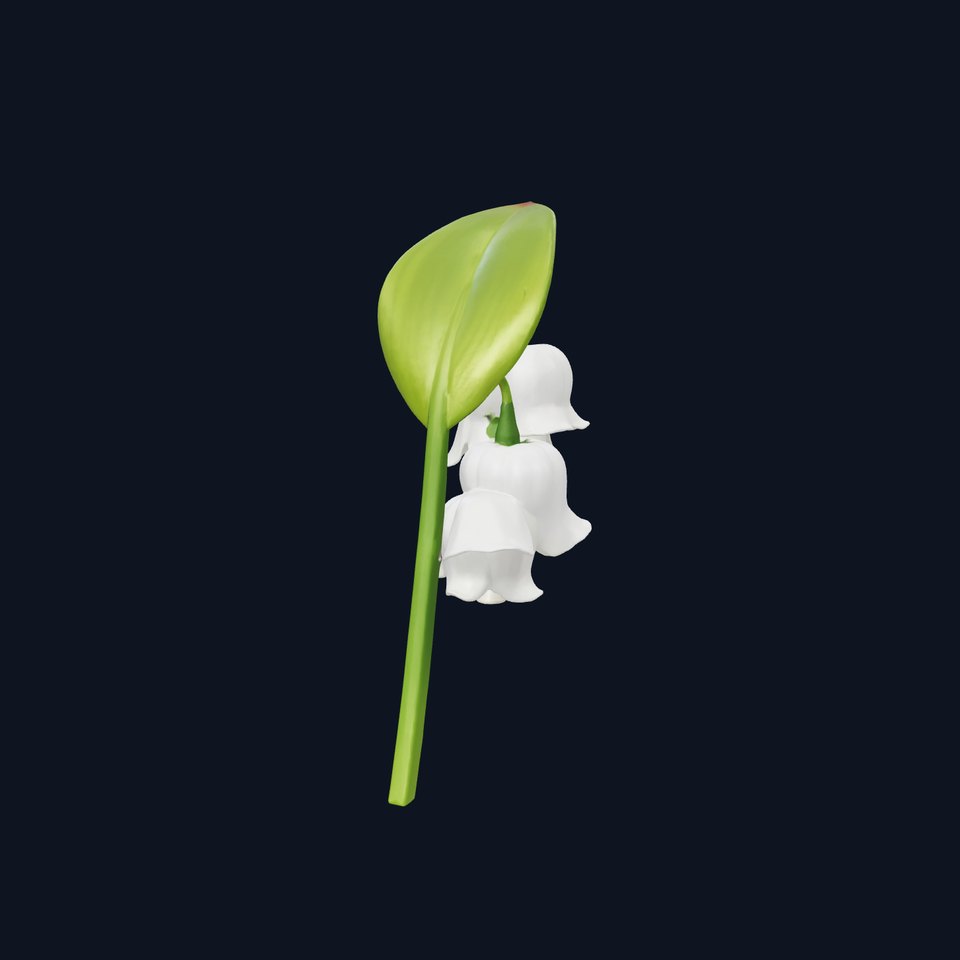Japanese Lily of the Valley Elegant Bells model pack