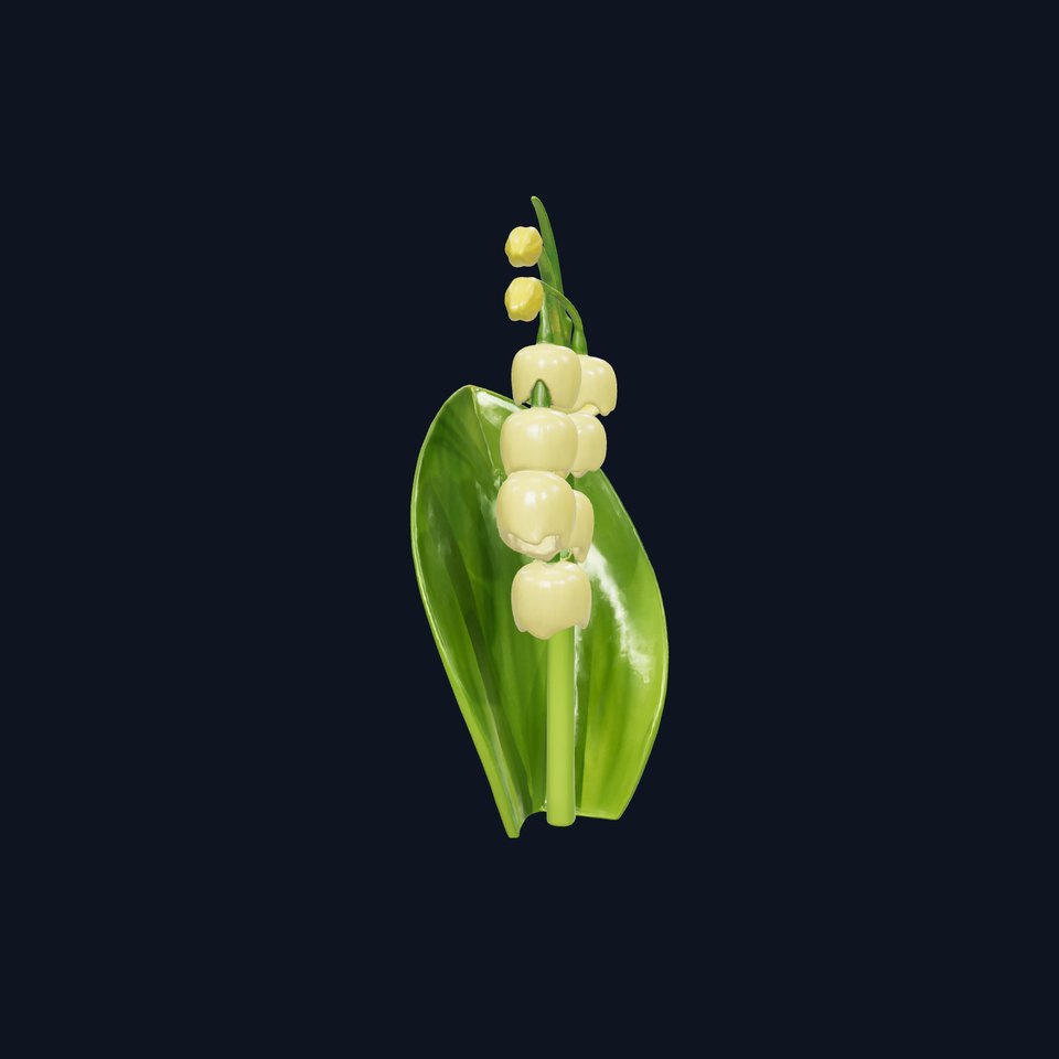 Golden Lily of the Valley Model Pack