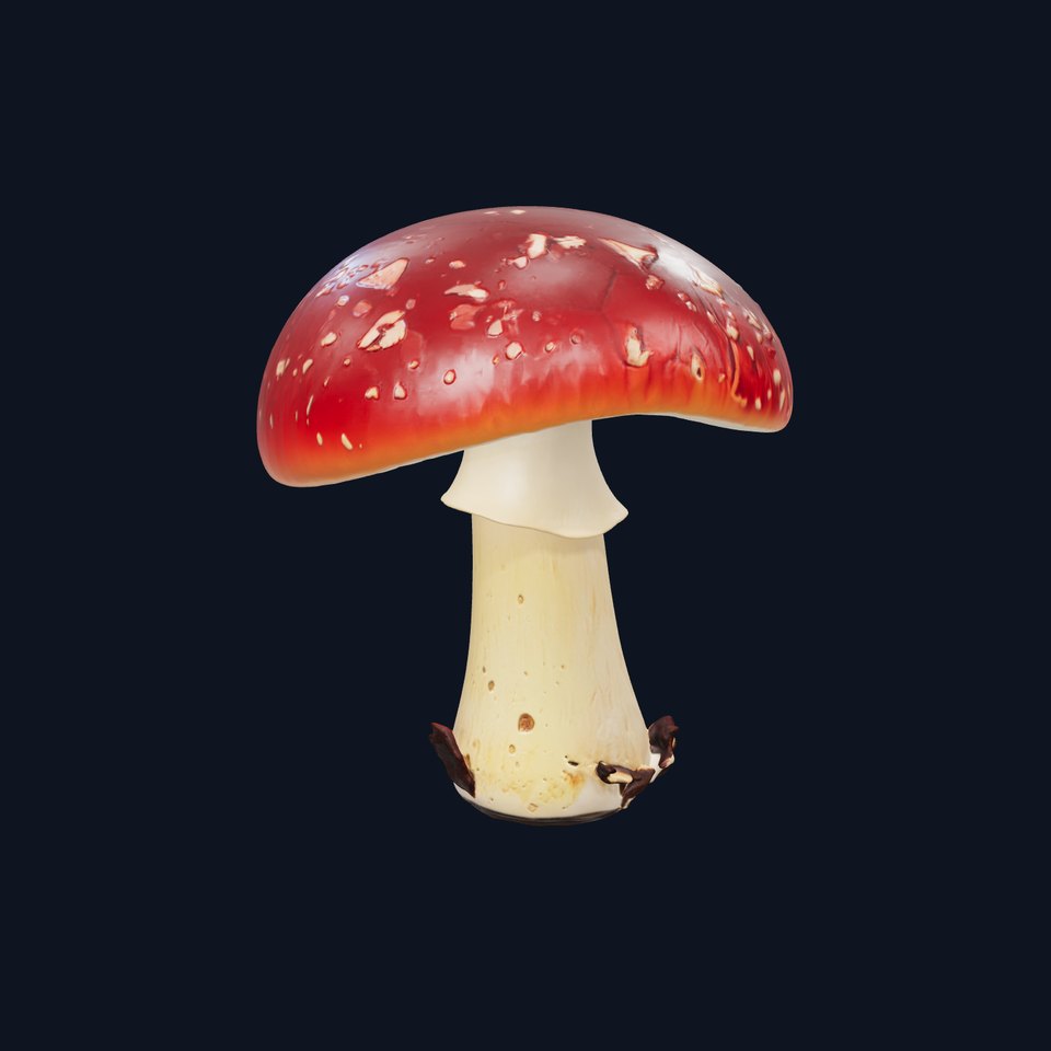 Cracked Red-Cap Mushroom Rugged Texture model pack