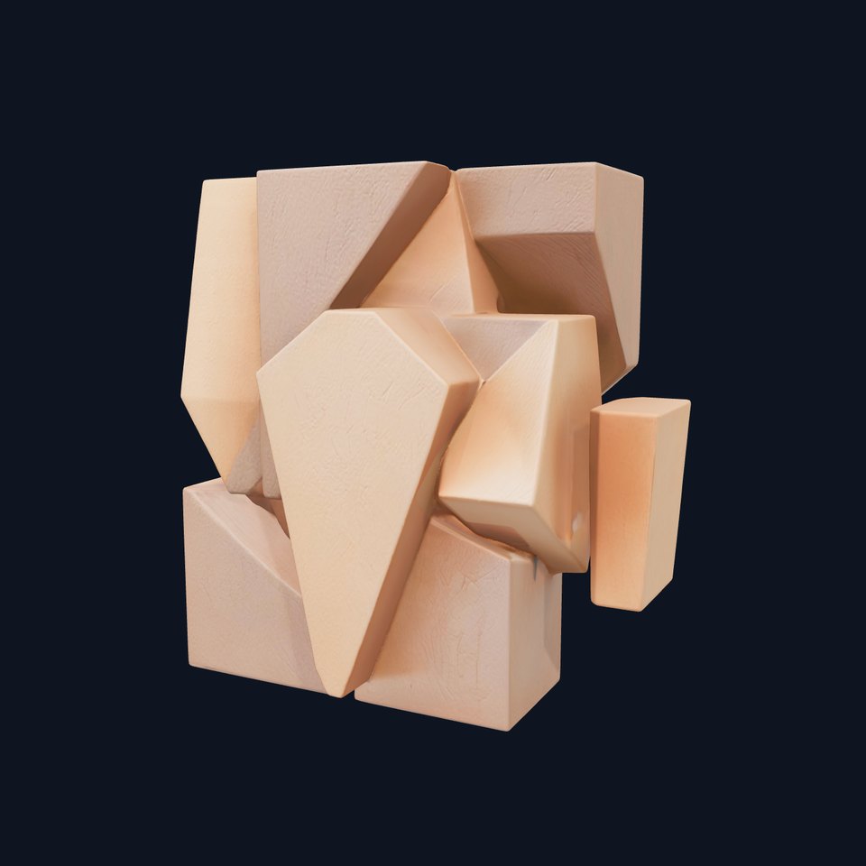 Cubist Abstract Sculpture Model Pack