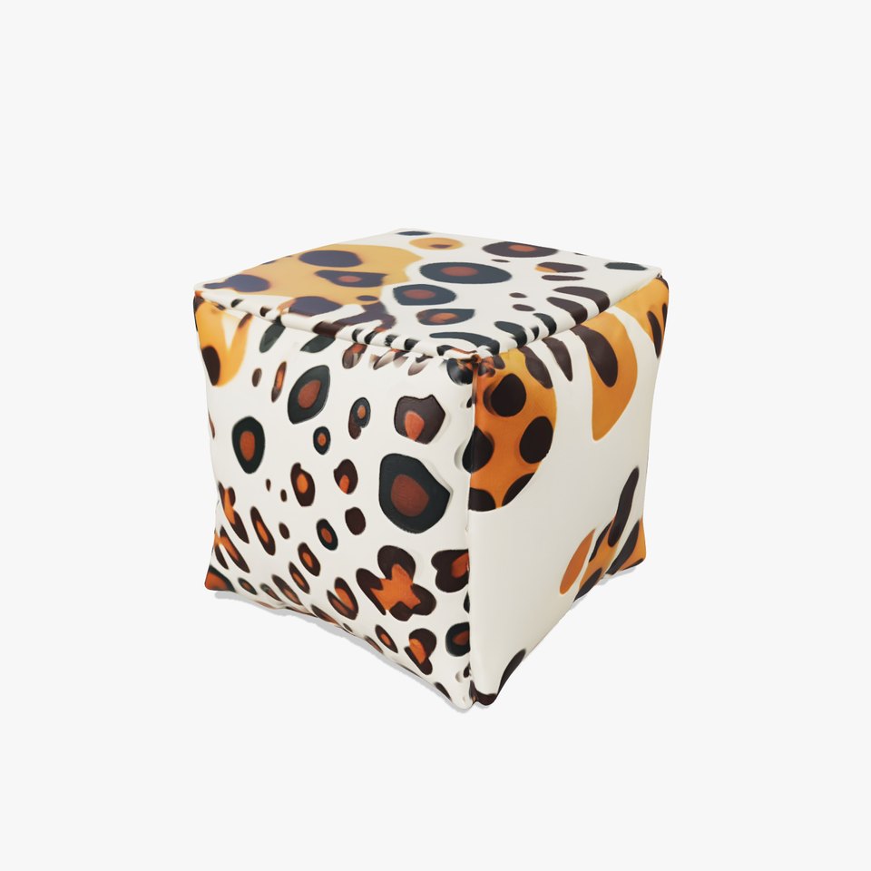 Animal Patterned Sensory Fabric Cube model pack