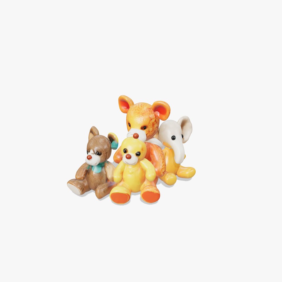 Colorful Plush Toys Collection model pack