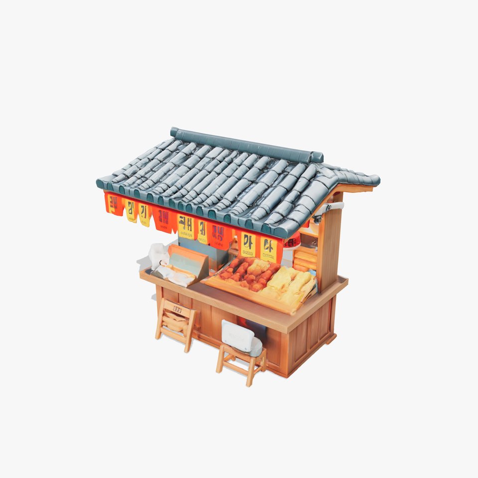 Authentic Korean Street Food Stall model pack